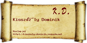 Kisszély Dominik névjegykártya
